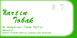 martin tobak business card